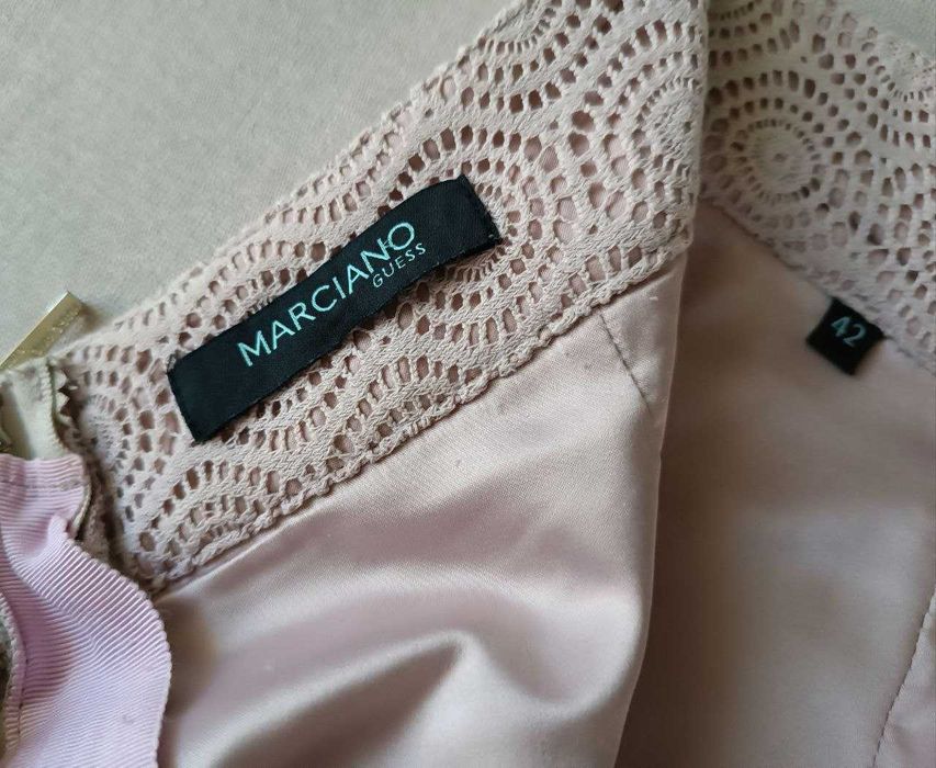 Спідниця Guess by Marciano ажурна/ S, мережево нюдово-пудрова