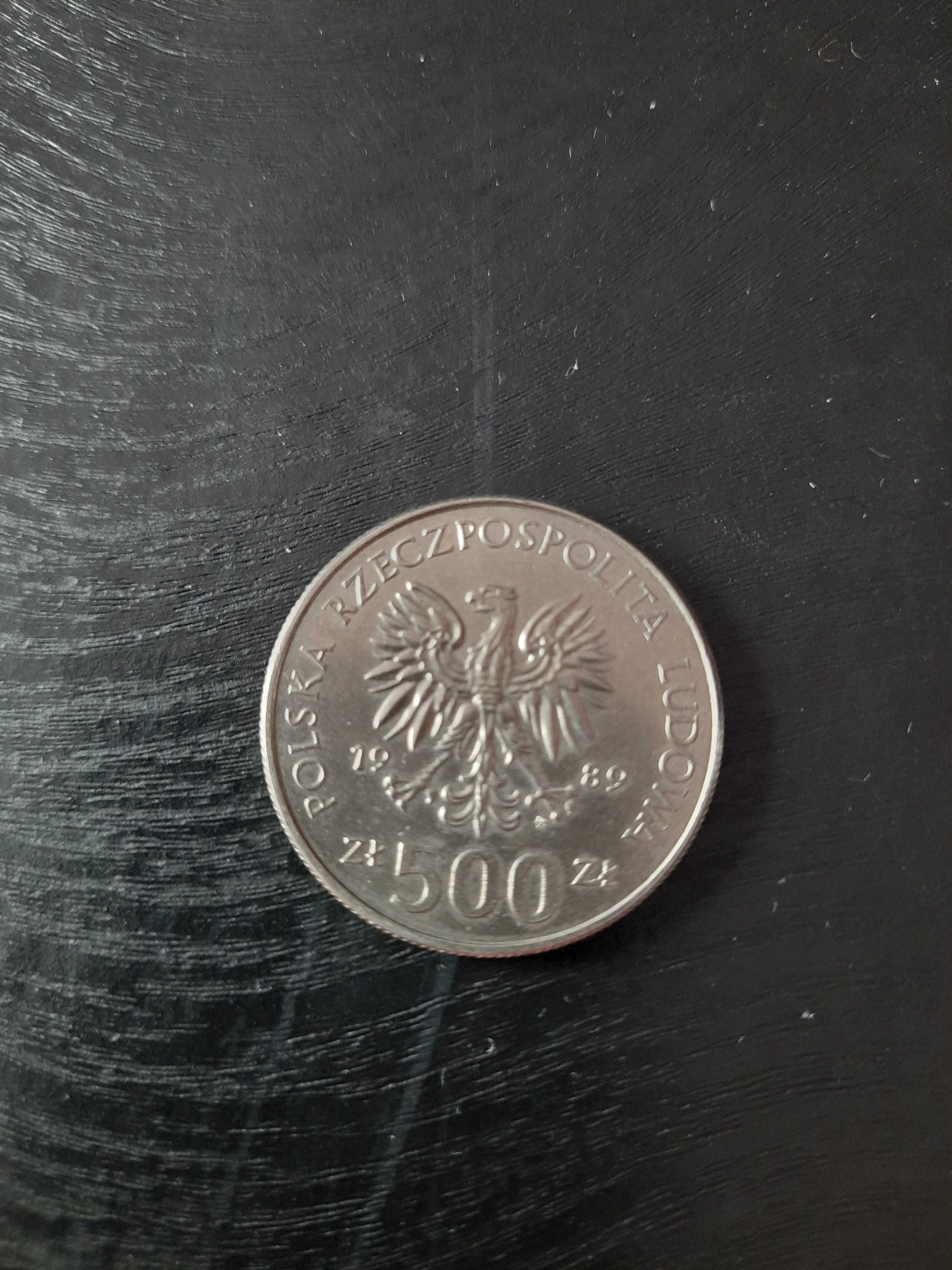 Moneta z PRL-u o nominale 500 ZŁOTYCH 1989 r.