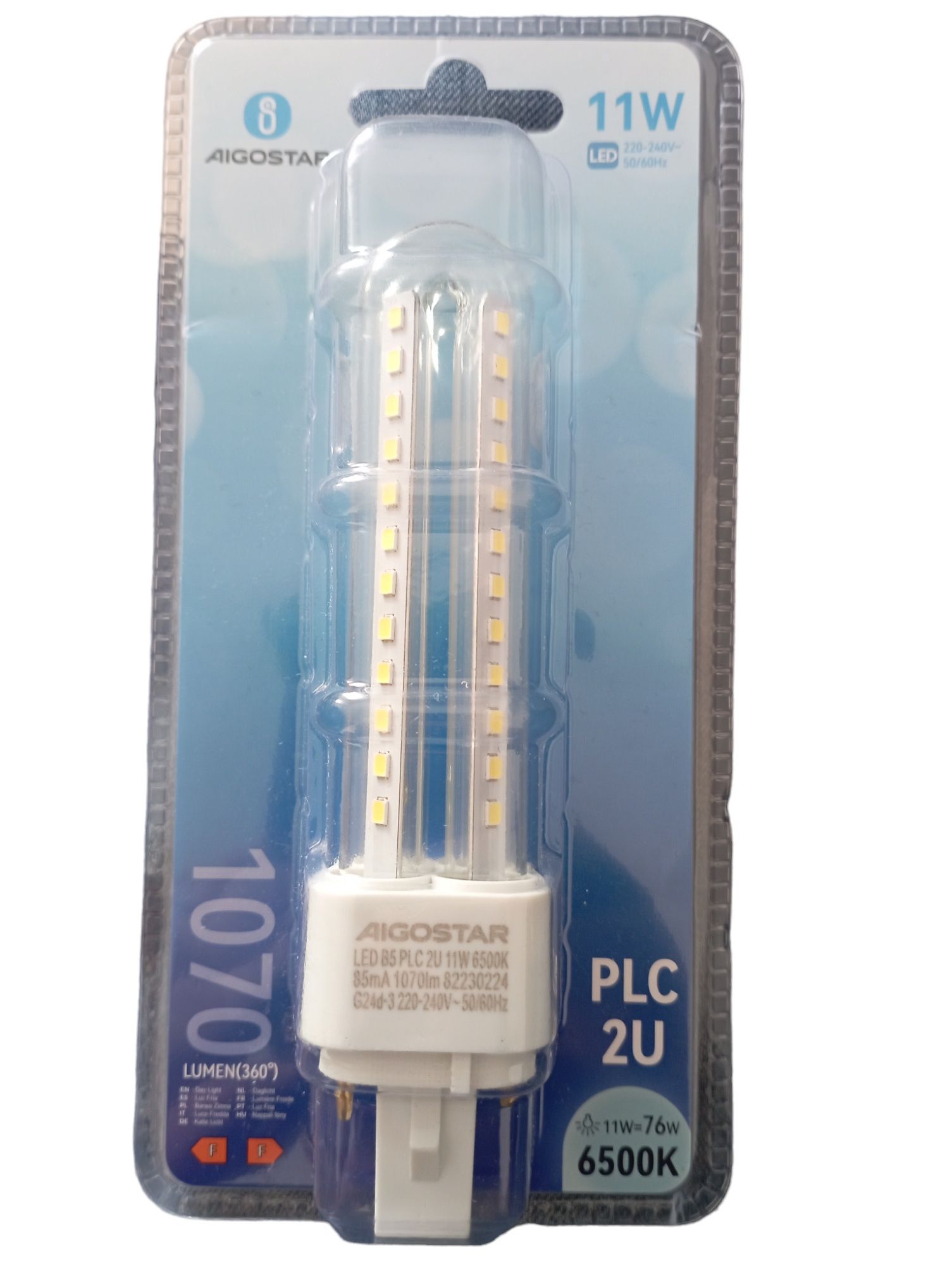 Żarówka LED Aigostar PLC 2U 11w 6500k 1070lm zimna