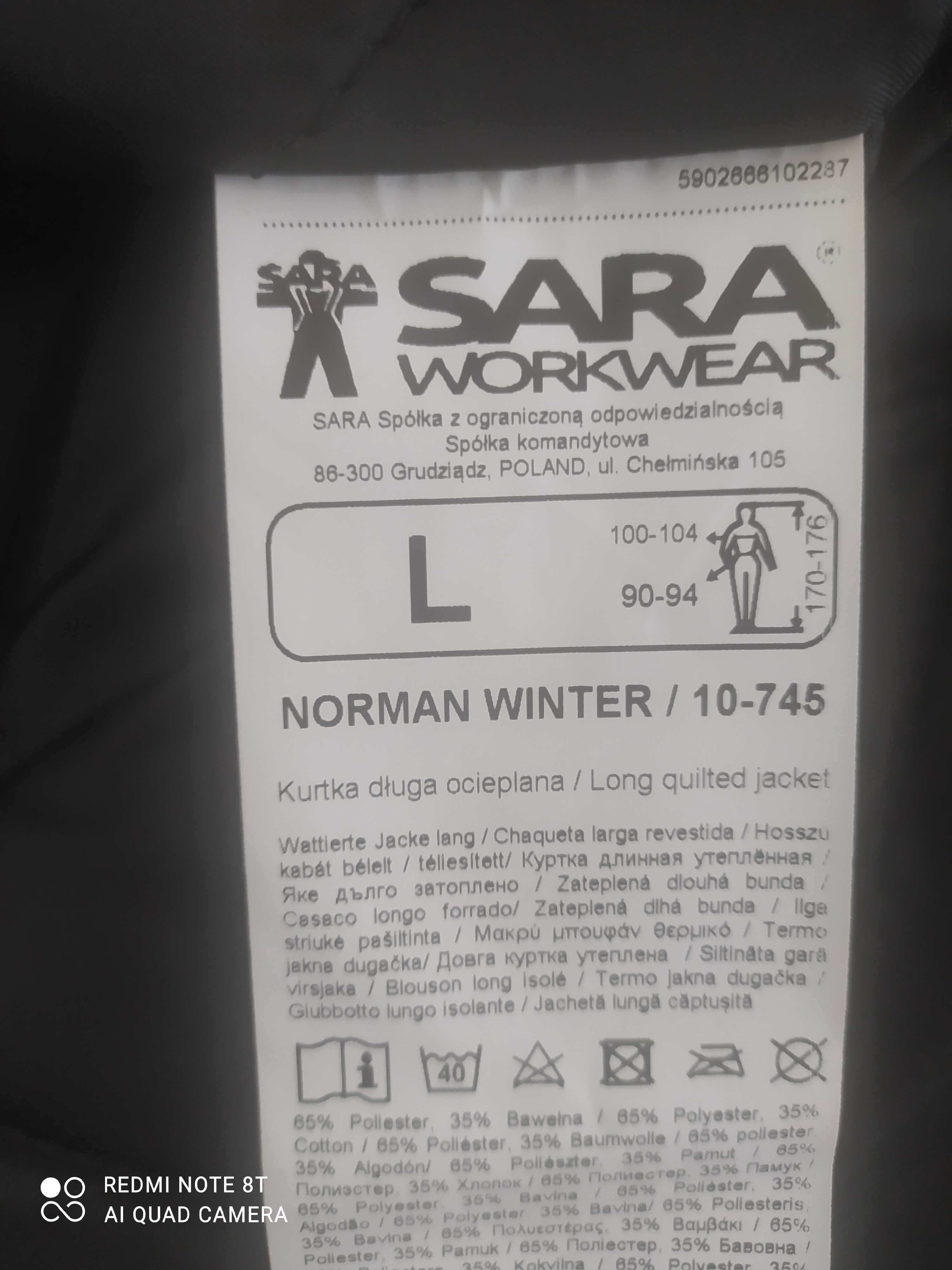 Nowa kurtka robocza ocieplana rozmiar L