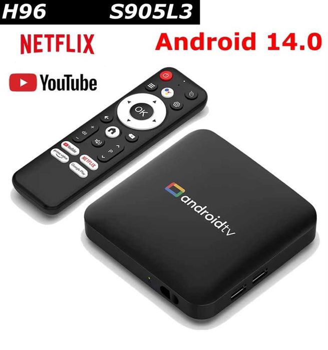 ИГРОВАЯ АНДРОИД 14 ПРИСТАВКА ДВОЙНОЙ WIFI 2.4 и 5 ггц голосовой пульт