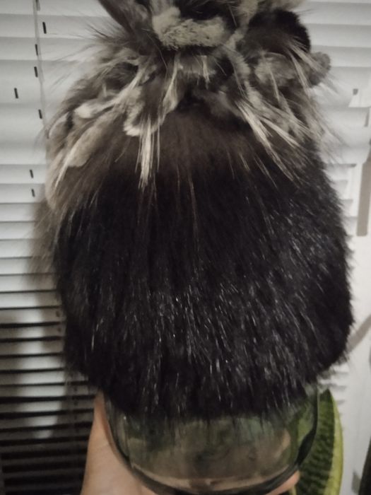 Норковая шапка, комбенированная