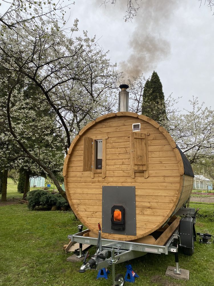 Gorąca Beczka mobilna sauna oraz jacuzzi