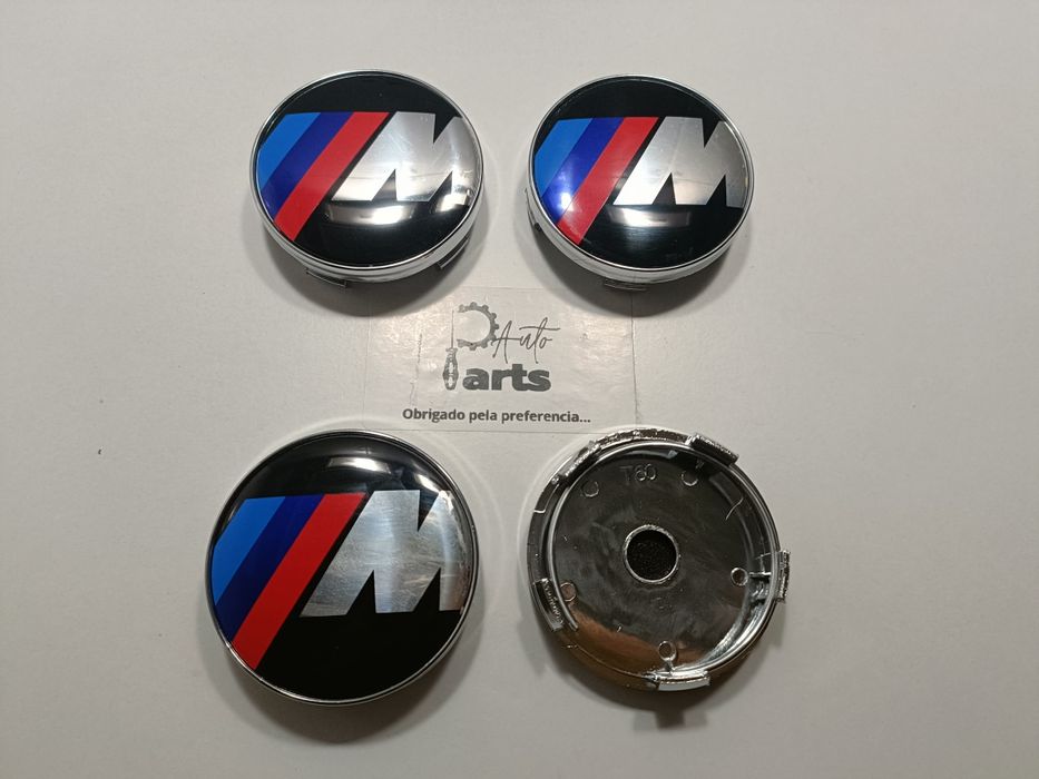 Conjunto 4 Centros de jante BMW 60mm "M"