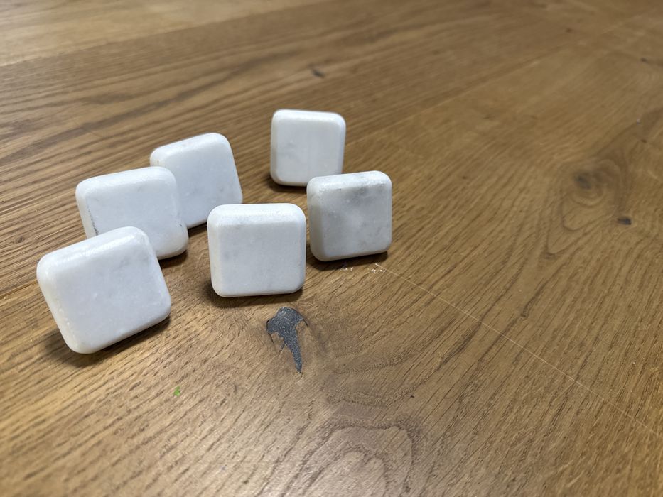 Gałki do mebli, uchwyty z kamienia 6 sztuk