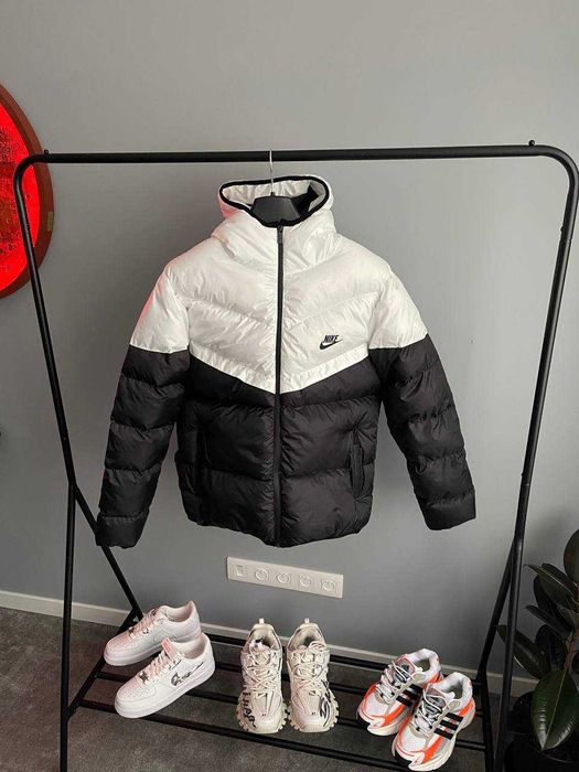 Куртка зимова Nike Storm Fit White Black premium пуховик