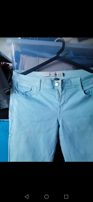 Calças de ganga elástica Zara