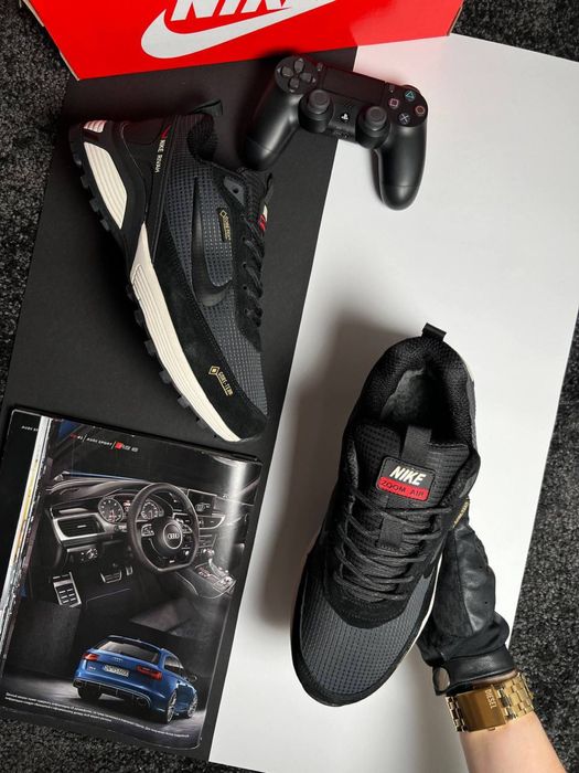 Чоловічі кросівки найк гортекс з хутром Nike Rivah Fur Grey Black