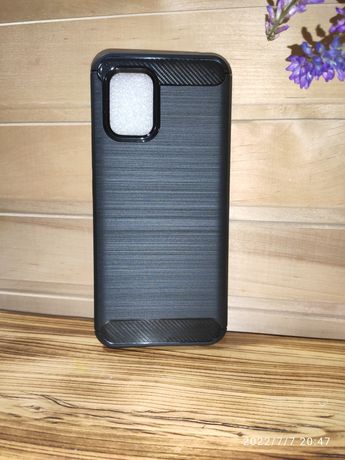 Чехол Xiaomi Mi 10 Lite Carbon Rugged Чорний чохол