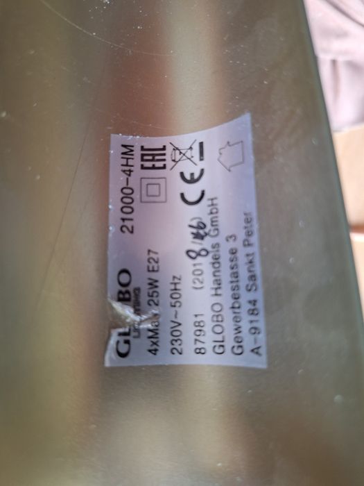 Żyrandol złoty lampa wisząca sufitowa