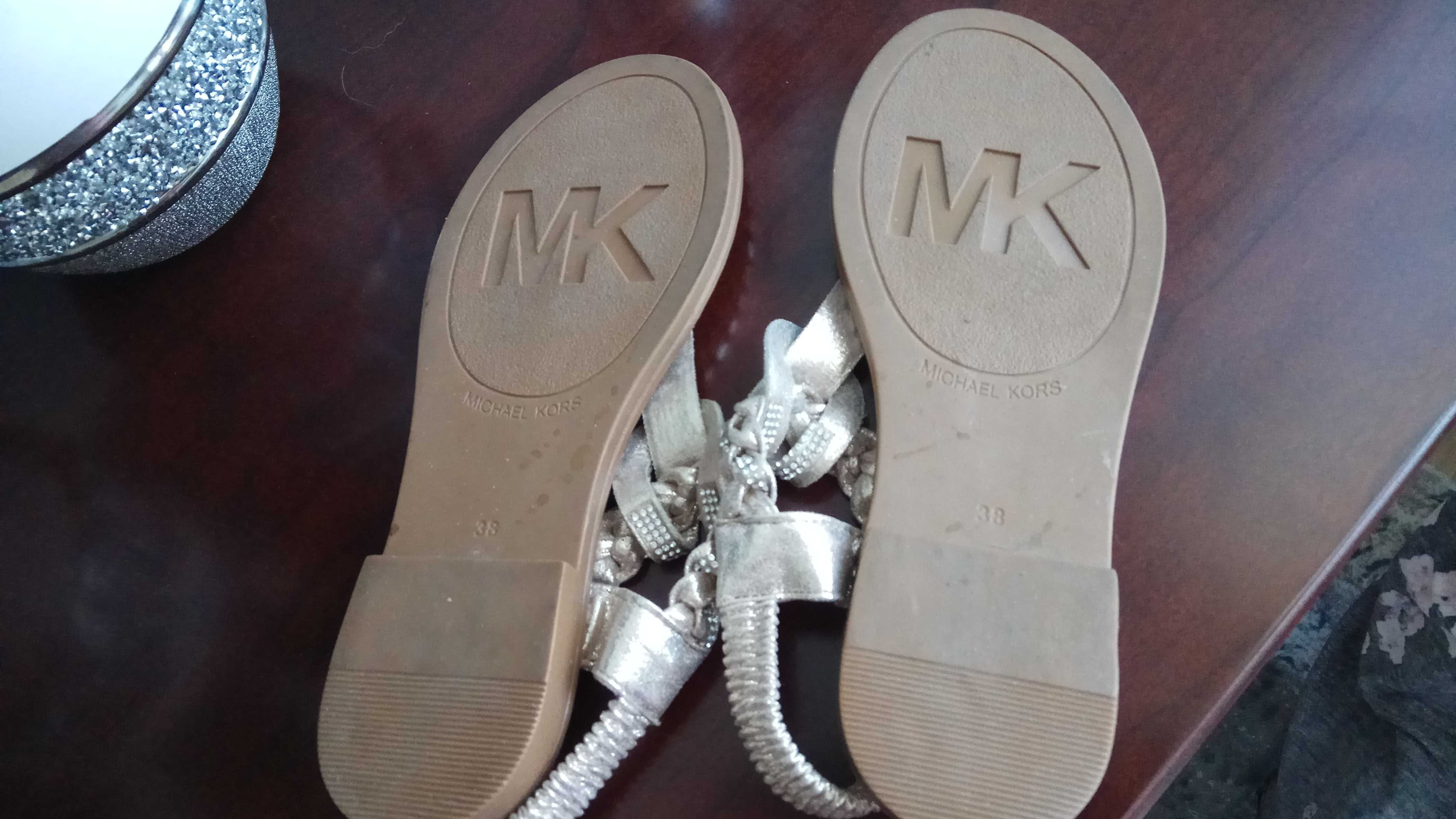 Sandały Michael Kors 38 japonki MK rozmiar 38 zlote buty Michael Kors