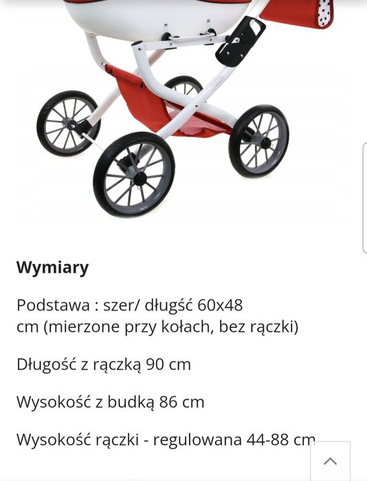 Wózek dla lalki DUŻY 4-8 lat