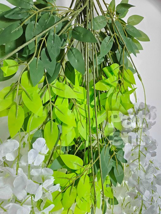 Wisteria biała jasna glicynia sztuczna girlanda dekoracja 12 sztuk