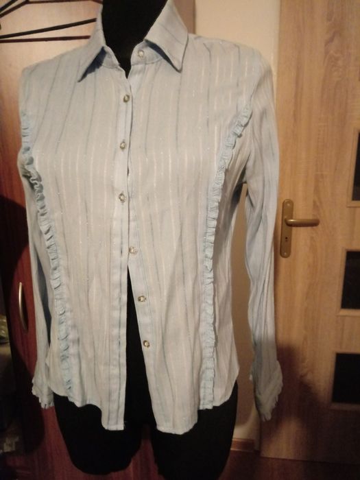 Bluzka koszula jasnoniebieska