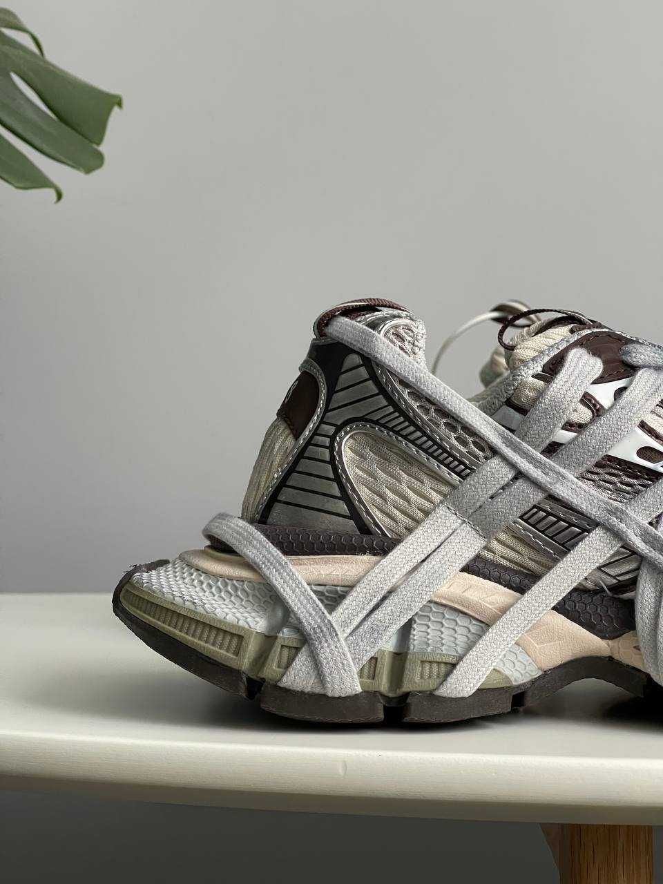 Кросівки Balenciaga 3XL Extreme Lace Sneakers Chocolate Grey premium