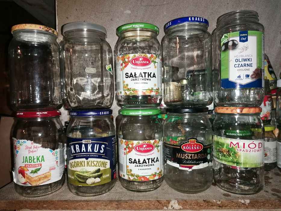 Słoiki 1litr z nakrętkami 10 sztuk