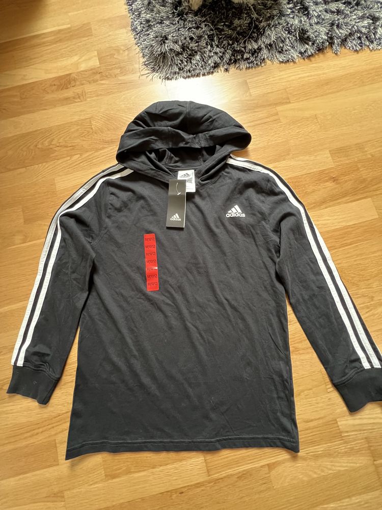 Adidas,bluzka z kapturem,oryginalna,nowa,USA,10/12 lat, ok 158 cm