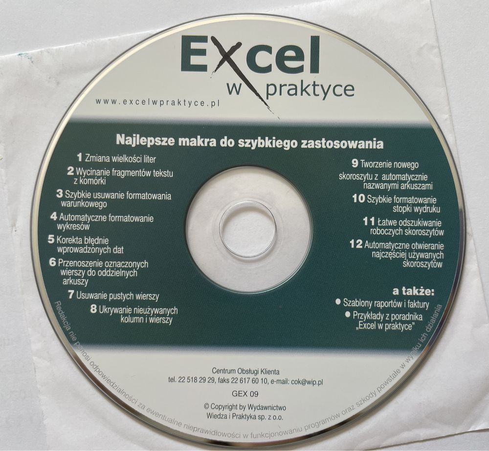 Excel w praktyce płyta CD