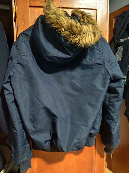 Casaco Lefties Azul com Capuz e Pêlo – S
