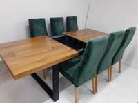 Stół krzesła okragly CALA POLSKA dab beton na wymiar biały okleina