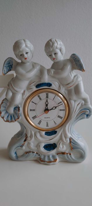 Фарфоровые каминные часы Германия 70-80х