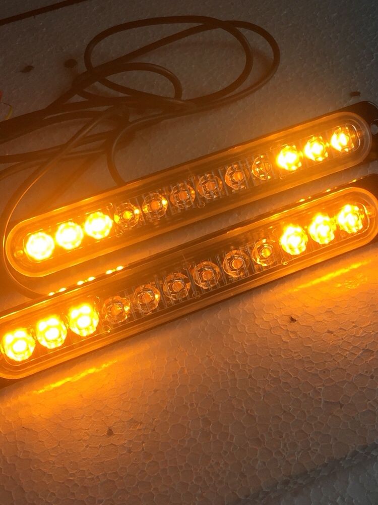 2 x stroboskop LED 12W 19cm napięcie 12-24V sterownik 10 trybów