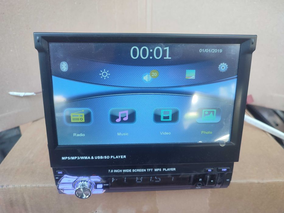 RADIO SAMOCHODOWE 7.0 INCH WIDE SCREEN MP5 wysuwane 7 cali bluetooth