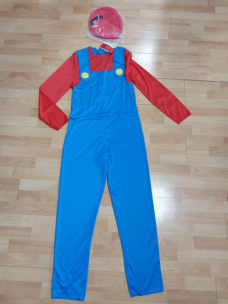 Nowy kostium Super Mario Bros  M L 3w1 meski Nintendo damski
