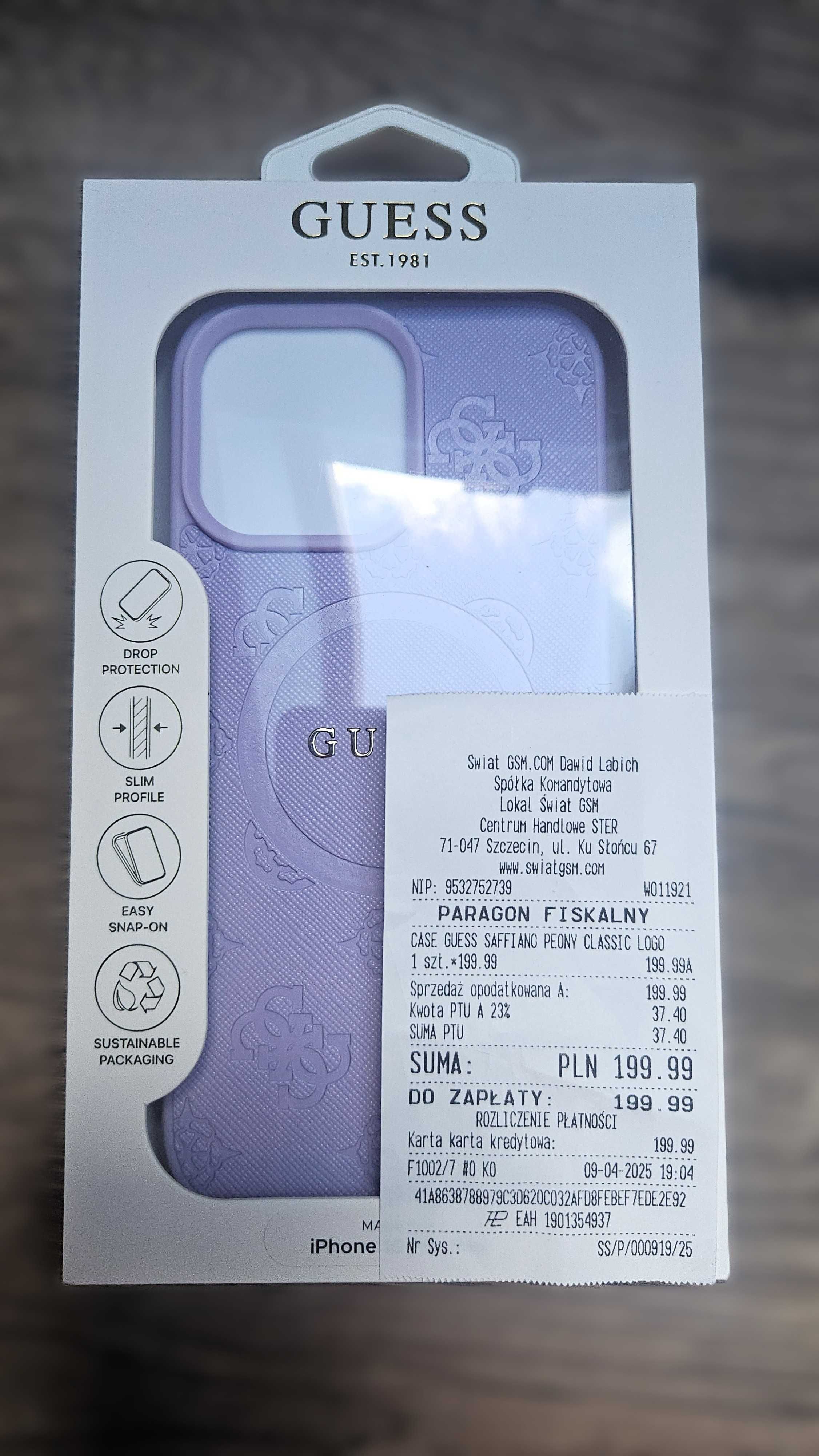 Nowe Etui Case iPhone 16 Pro Max GUESS Fiolet