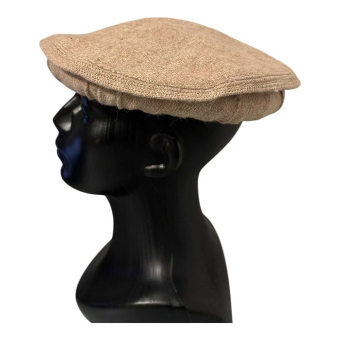 Boné de inverno Winter Cap Chapéu Pakol 100% feito à mão (Marfim)