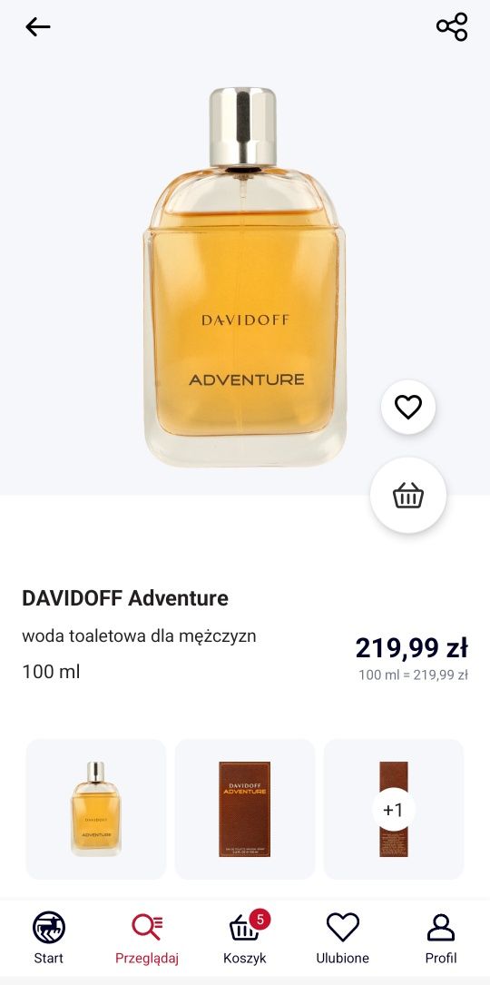 Woda toaletowa męska Davidoff Adventure, 100 ml