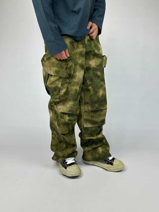 Камо штани широкі джинси камуфляж хакі хаки джинсы штаны зеленые S M L