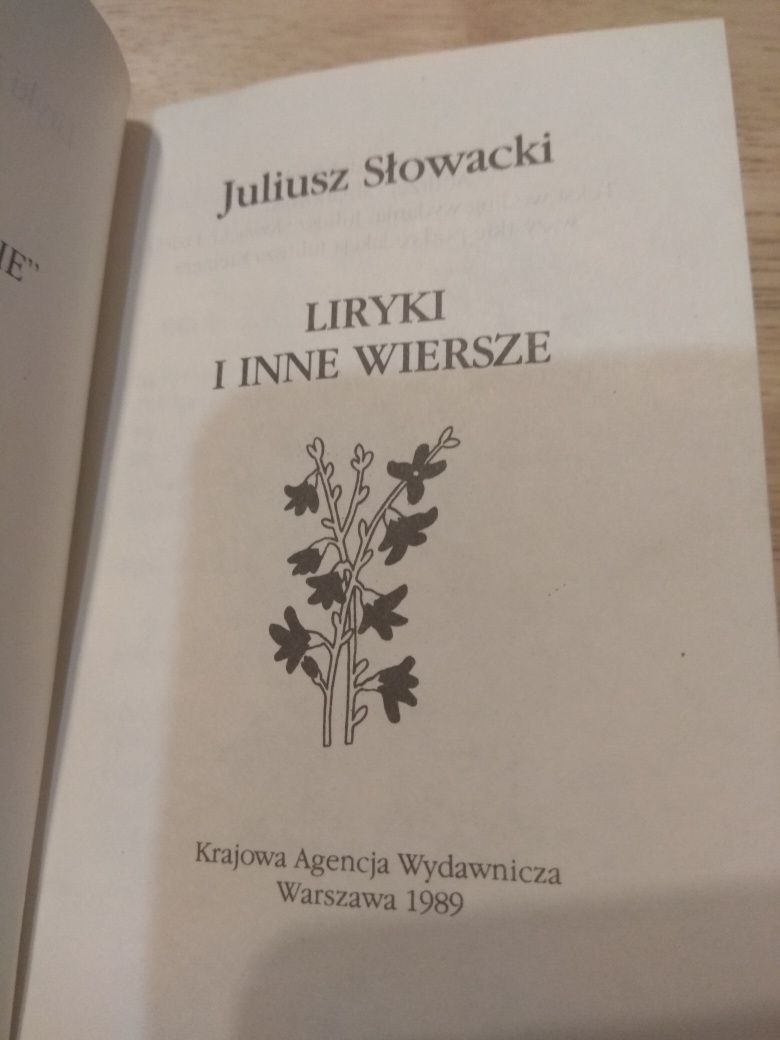 Słowacki Liryki i inne wiersze + Kazimiera poezję