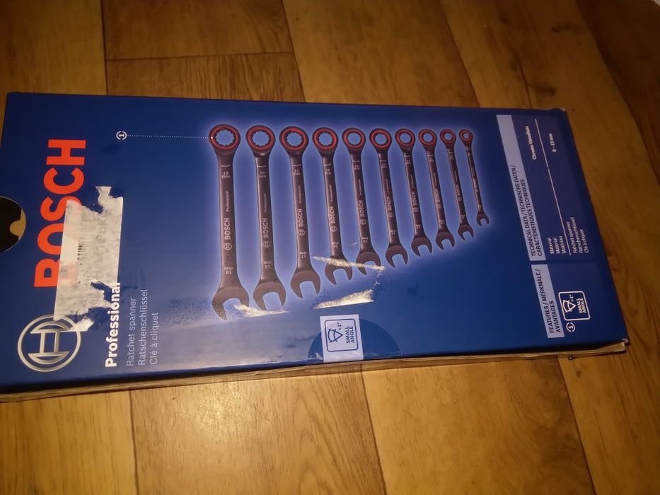 Zestaw kluczy grzechotkowych Bosch professional, nowe.