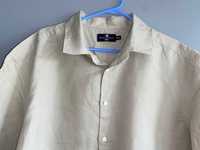 koszula BLUE HARBOUR *2XL*len z bawełną *naturalny kolor*klatka 136