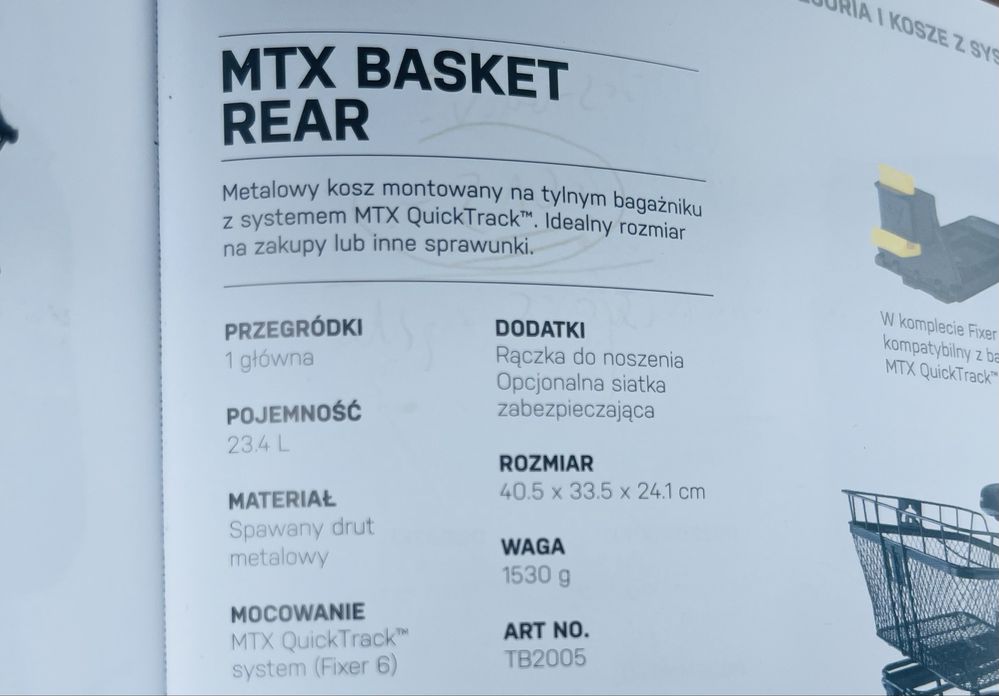 Koszyk rowerowy  topeak MTX Basket Rear na bagażnik