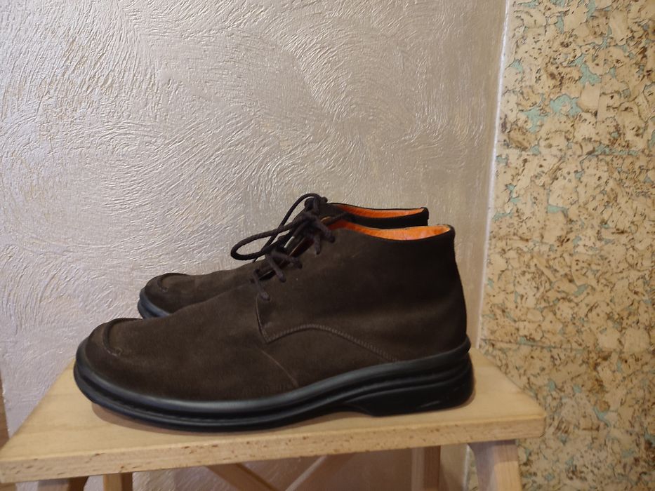 Ботинки мужские замшевые коричневые Pakerson(Италия)42размер