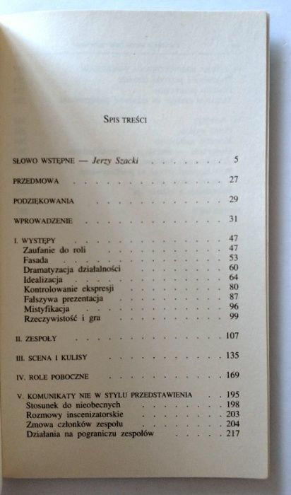 Człowiek w teatrze życia codziennego, Erving GOFFMAN, HIT!