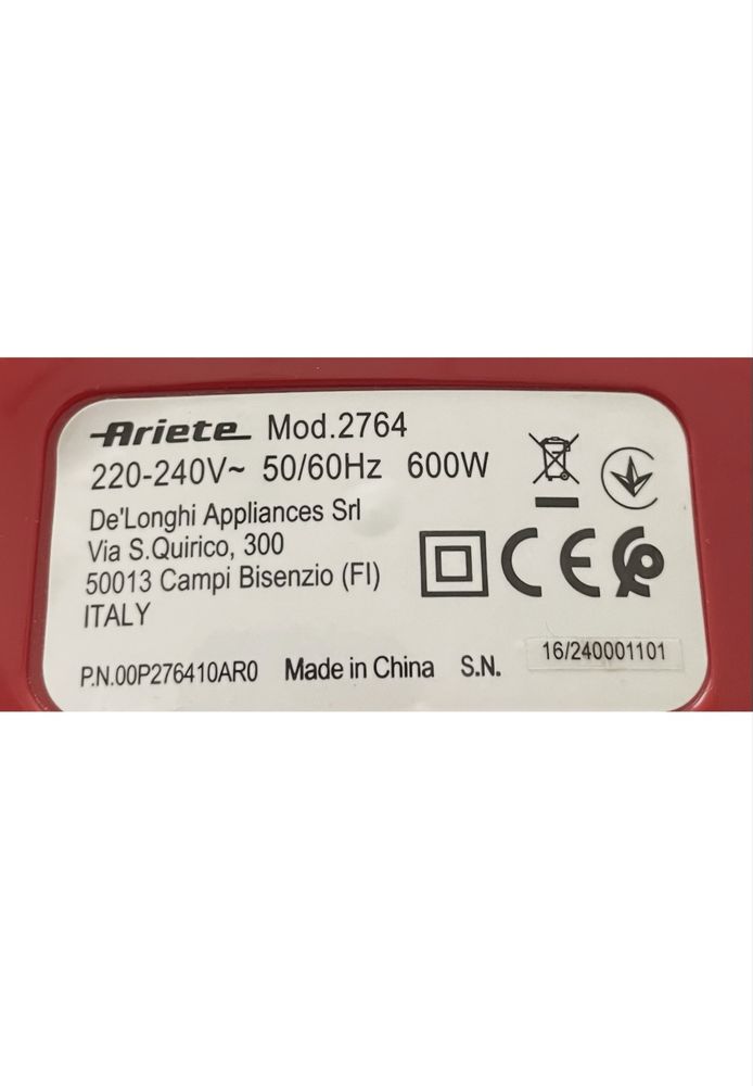 Odkurzacz Ariete Evo 2 in 1 Model: 2764 Ariete
