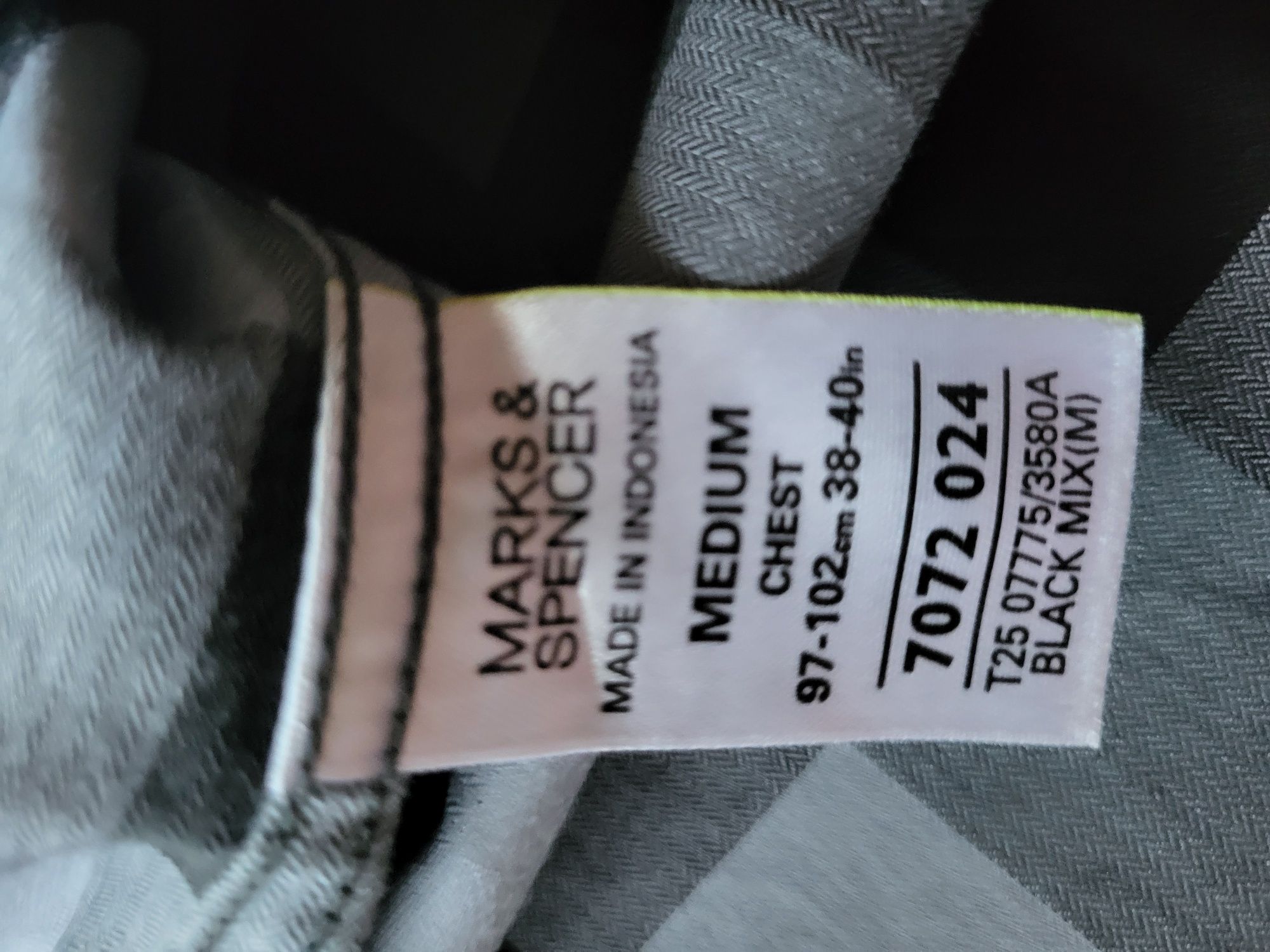 Szara bawelniana koszula slim fit M L w kratę