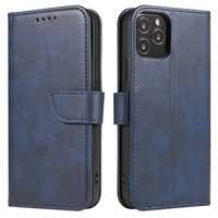Eleganckie Etui Magnet Case do Samsung Galaxy A42 5G - Niebieskie