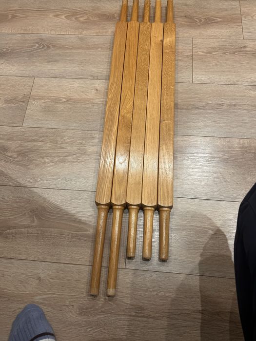 Słup, poręcz, tralki schody dębowe z demontażu