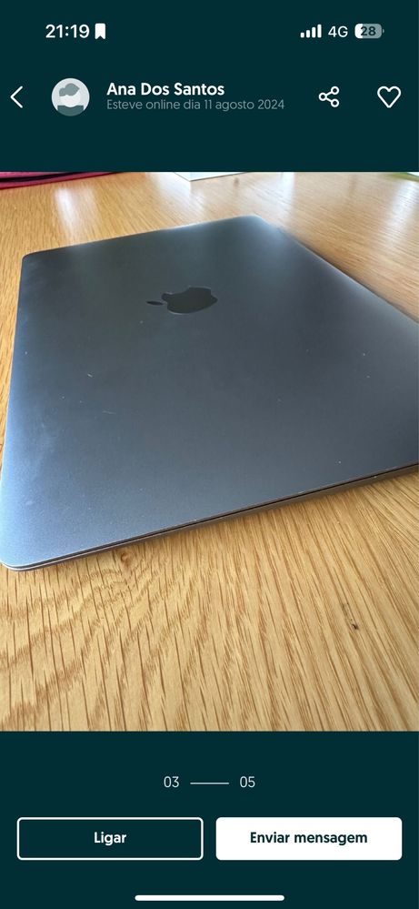 Macbook 12”- cinza - 8 gb Ram - 256 GB armazenamento - early 2015
