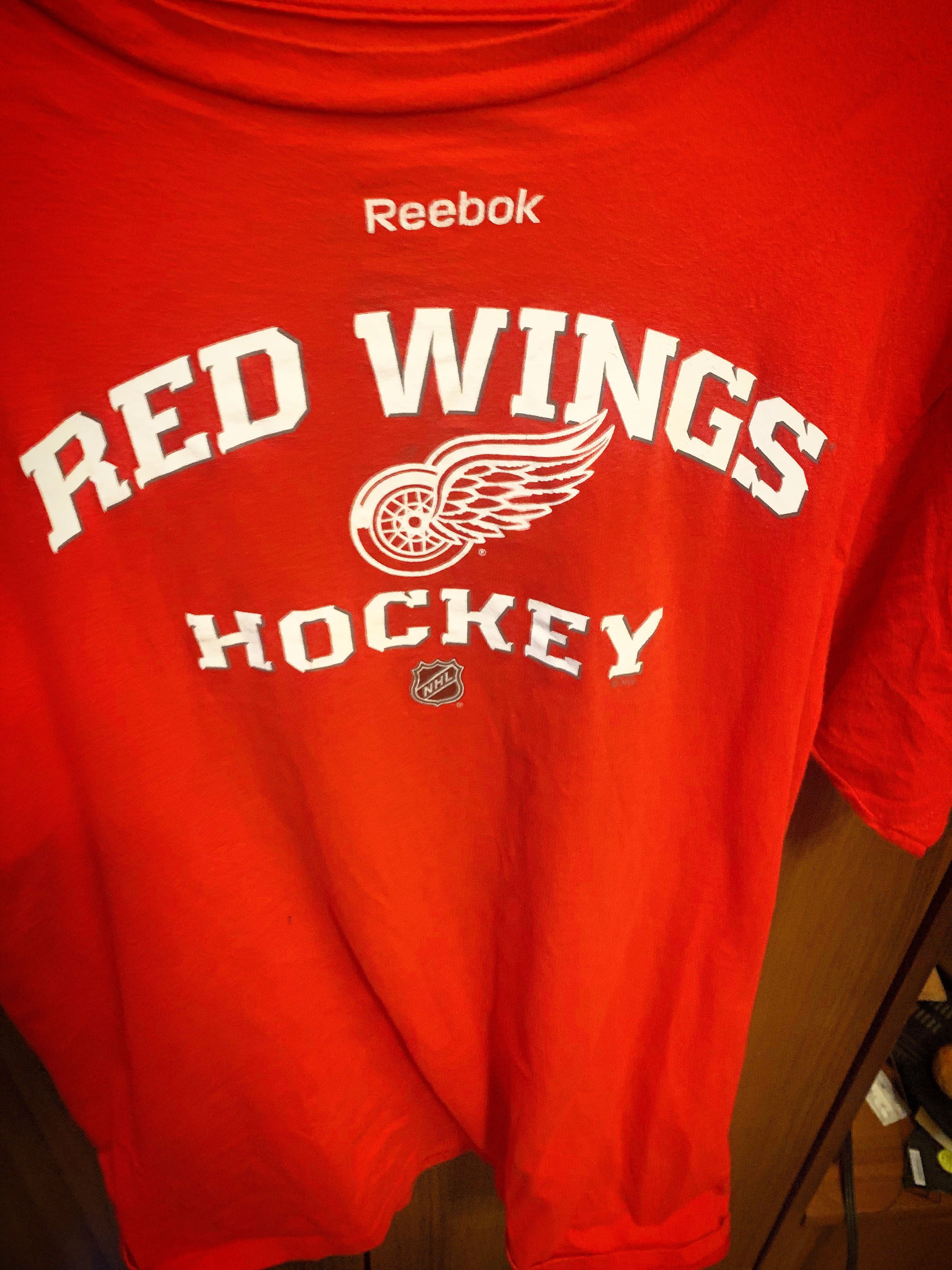 Reebok red wings nhl футболка