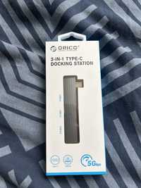 Orico Hub Usb-C 5Gbps, 3Xusb-A Bez Kabla Aluminium