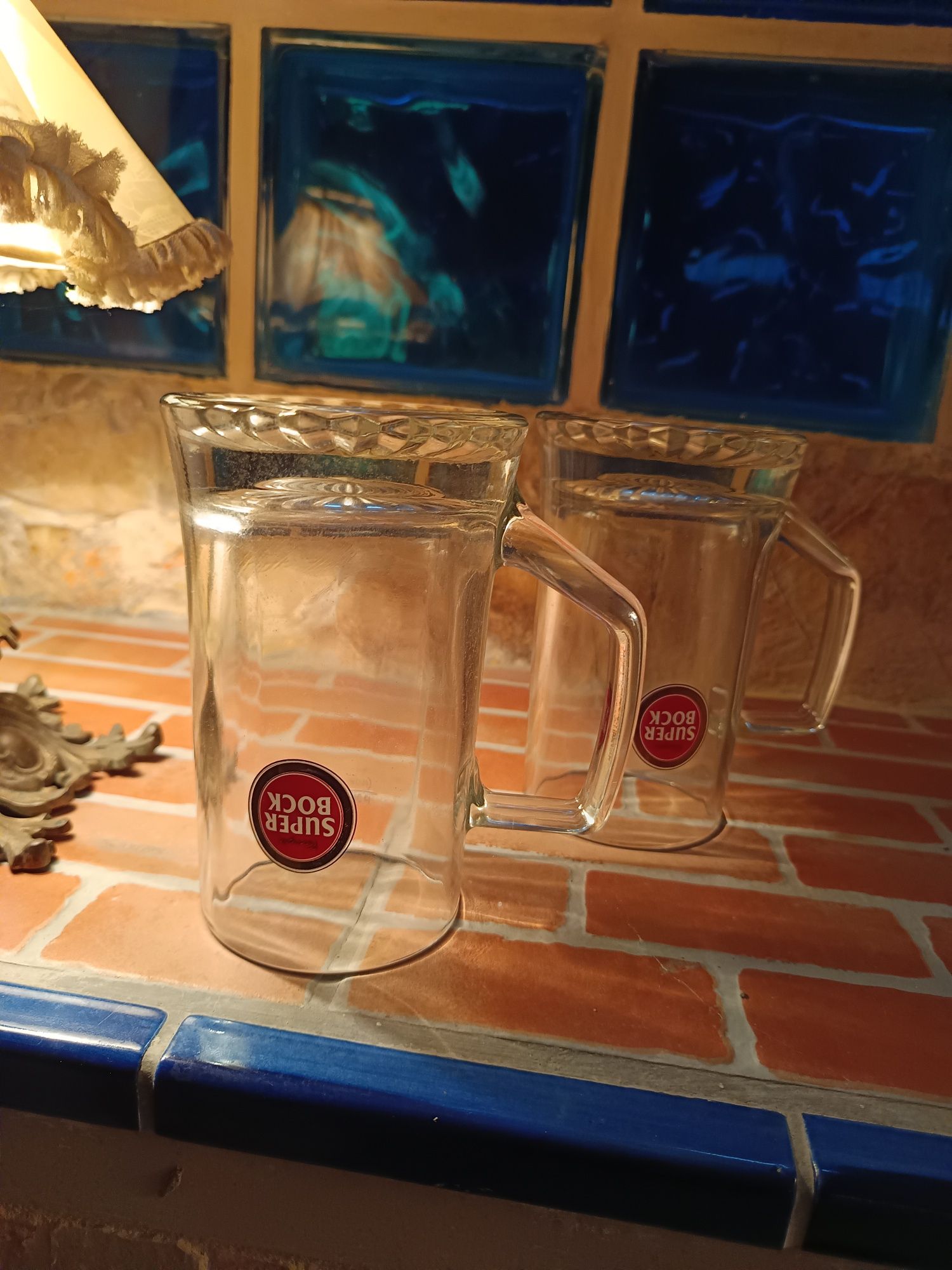 Duas canecas de cerveja Super Bock /40 cl.