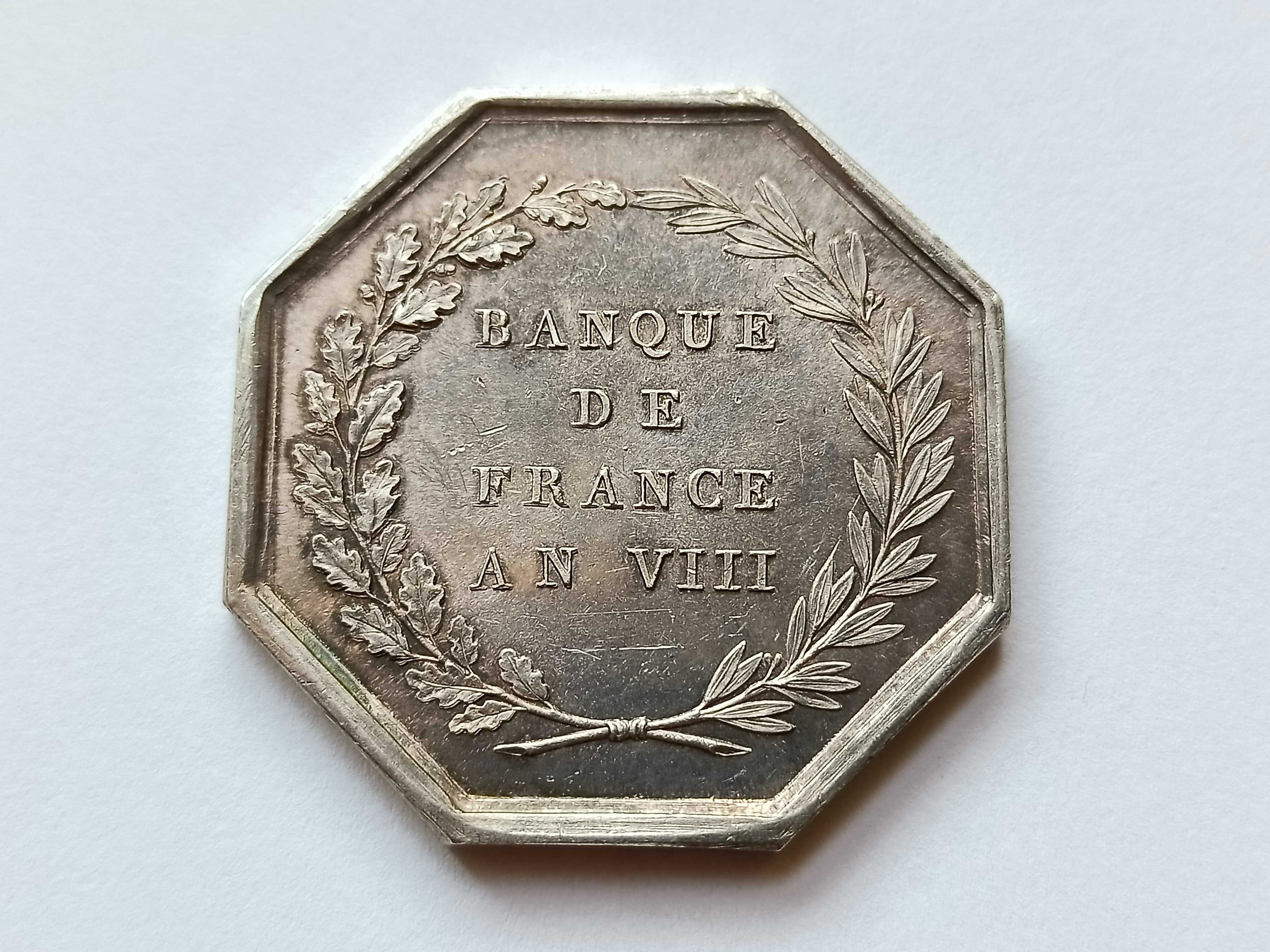 Francja . Medal AN VIII / 1800 sygnowany Dumarest