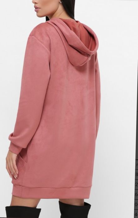 Платье-Худи из экозамши