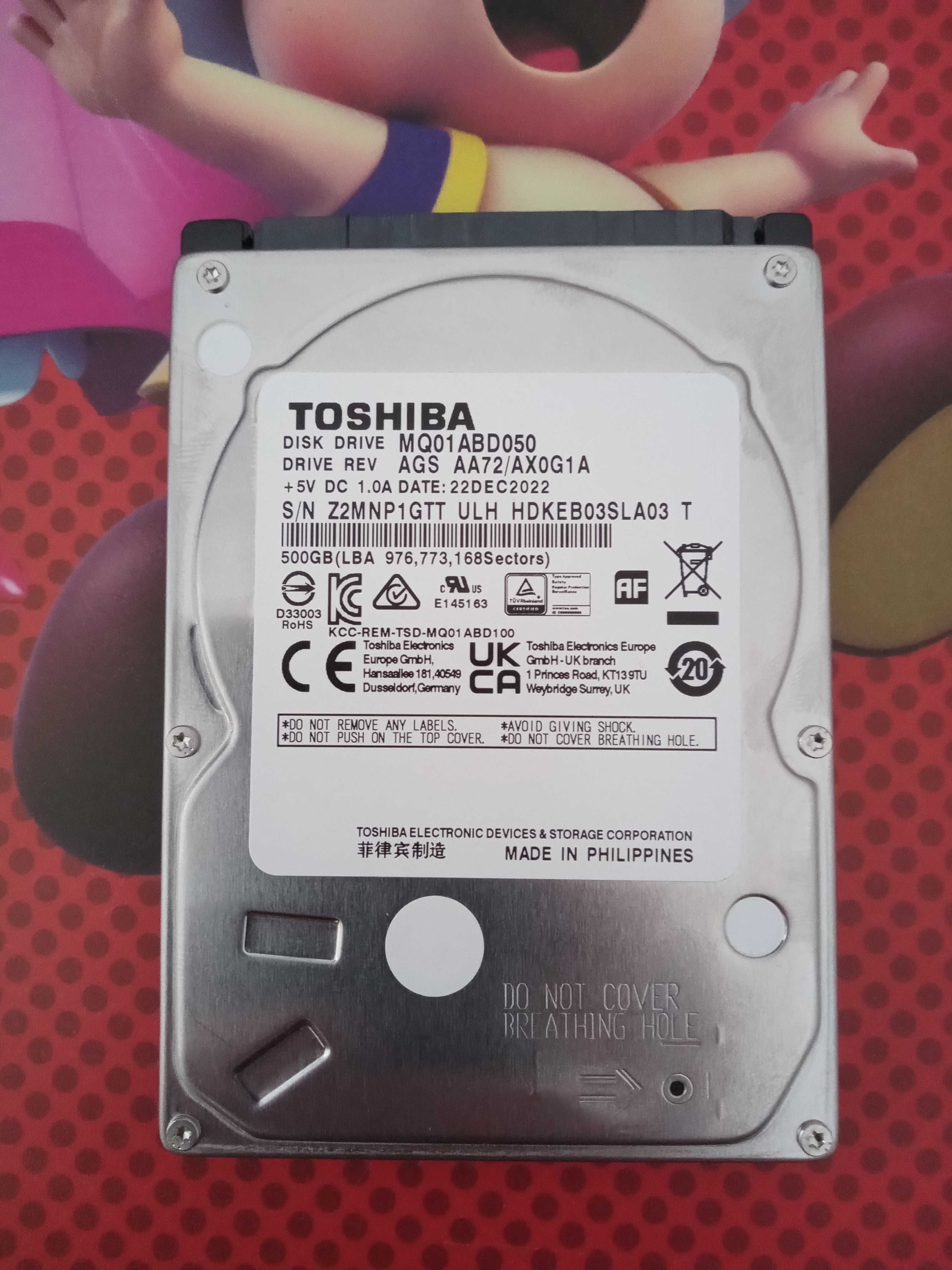 Dysk twardy do PS4 TOSHIBA 500GB 5.4K 8MB SATA II 2.5'' MQ01ABD050