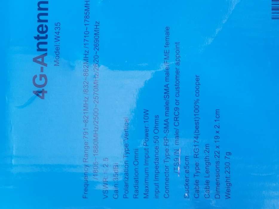 Antena MIMO LTE 4G 3G hotspot lte